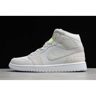 Nike Air Jordan 1 Mid Vast Gri / Yeşil Basketbol Ayakkabısı Türkiye - OWJ6QA9M